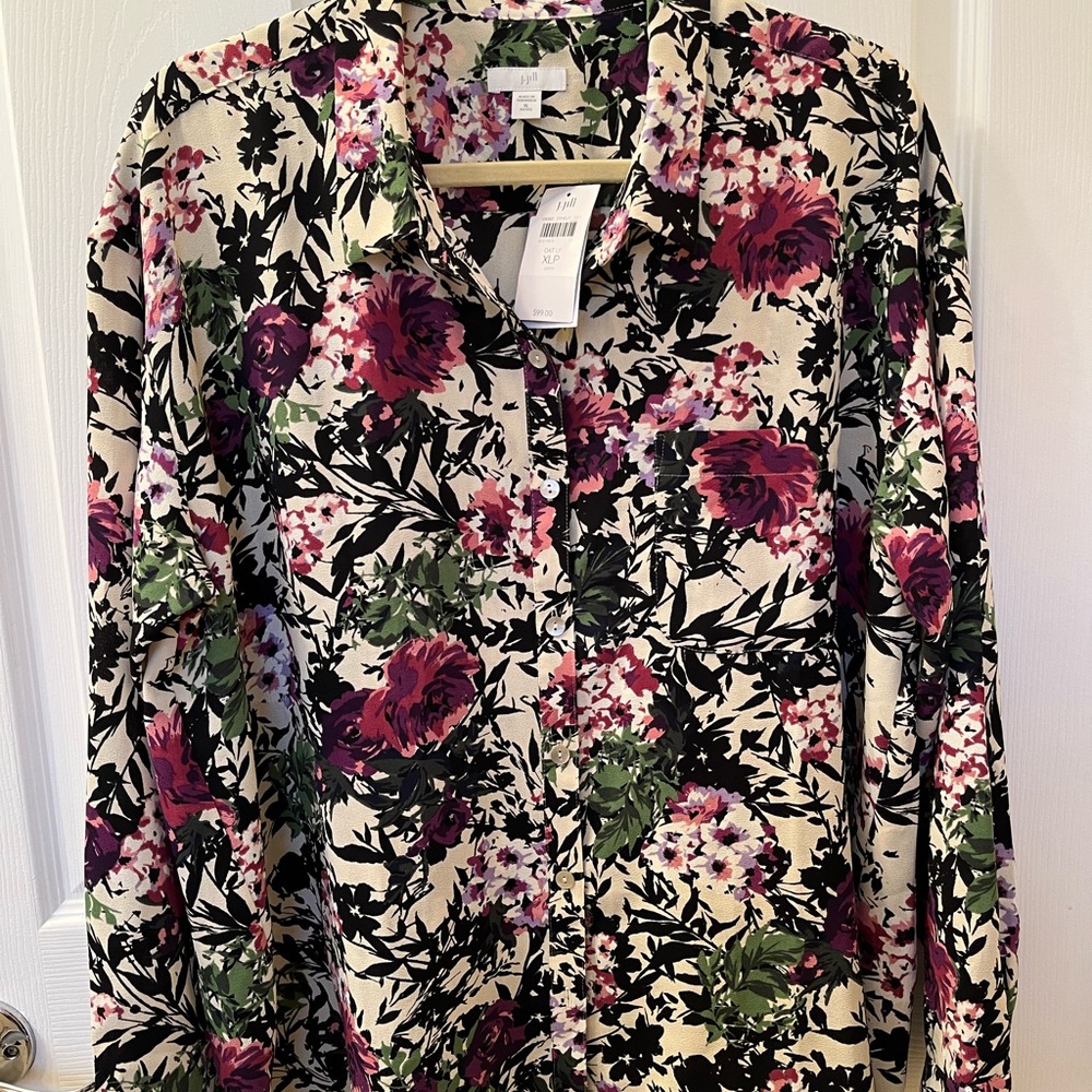 NWT j.jill long sleeve blouse XLP.  REDUCED!